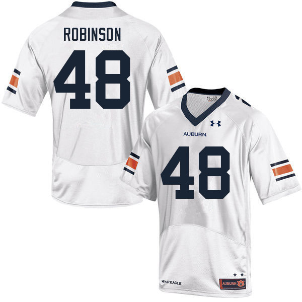 Auburn Tigers Men's Marquis Robinson #48 White Under Armour Stitched College 2021 NCAA Authentic Football Jersey PXN4574LC